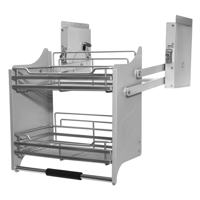 pull down shelf dish rack deployed