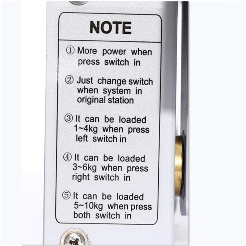 pull down shelf instruction note