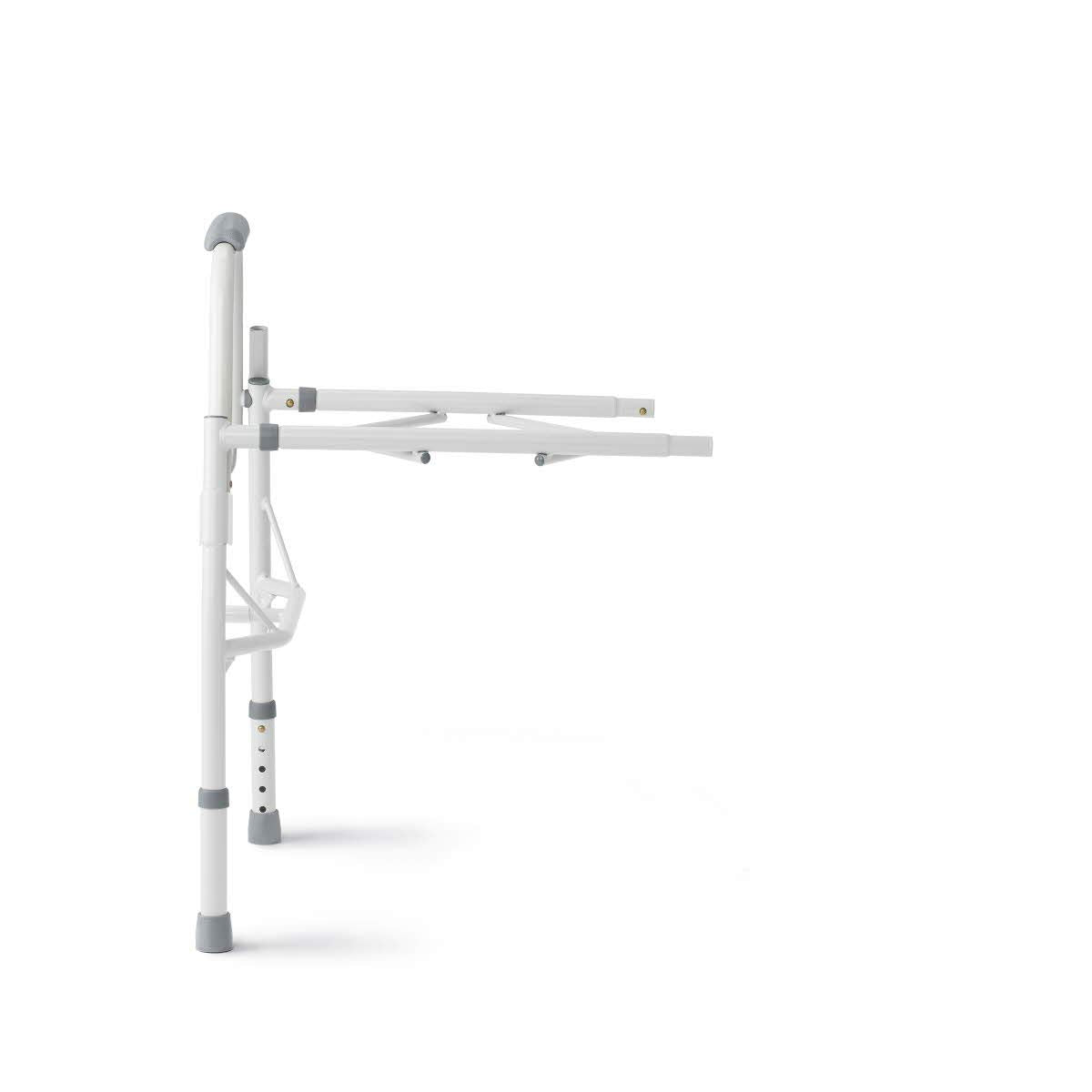 Drop Arm Bedside Commode with only the portion of the leg and the seat frame