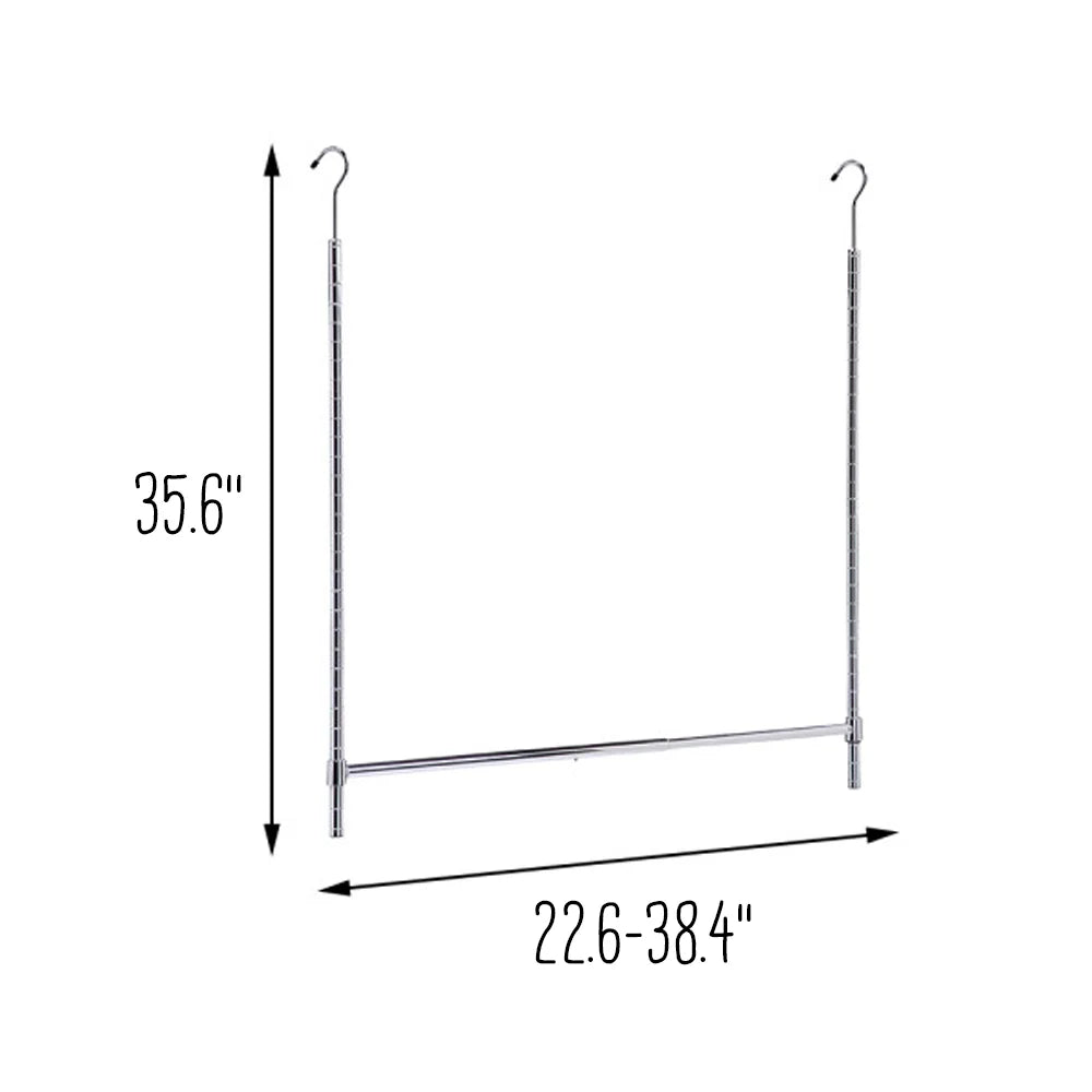 Adjustable Closet Rod Extender dimensions from AskSAMIE