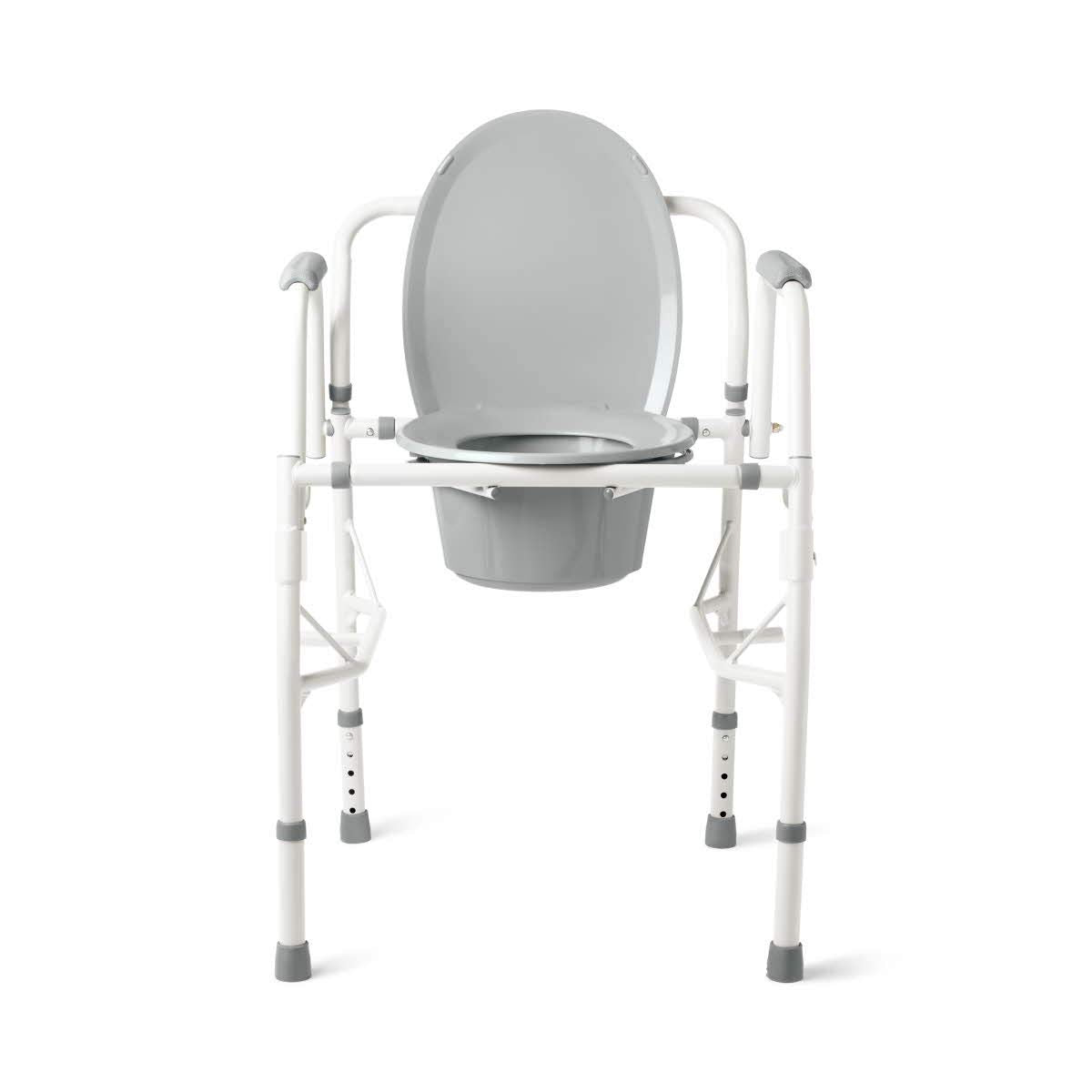 Drop Arm Bedside Commode facing front