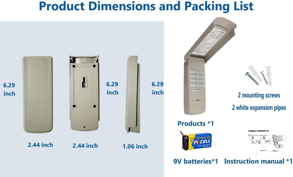 Garage Door Opener w/ Keyless Entry
