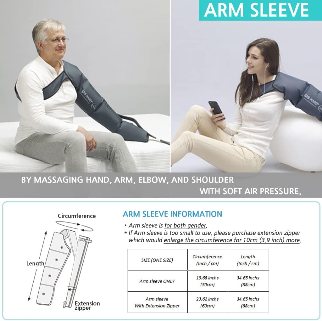 Arm Compression Pumps functions and dimensions shown from AskSAMIE