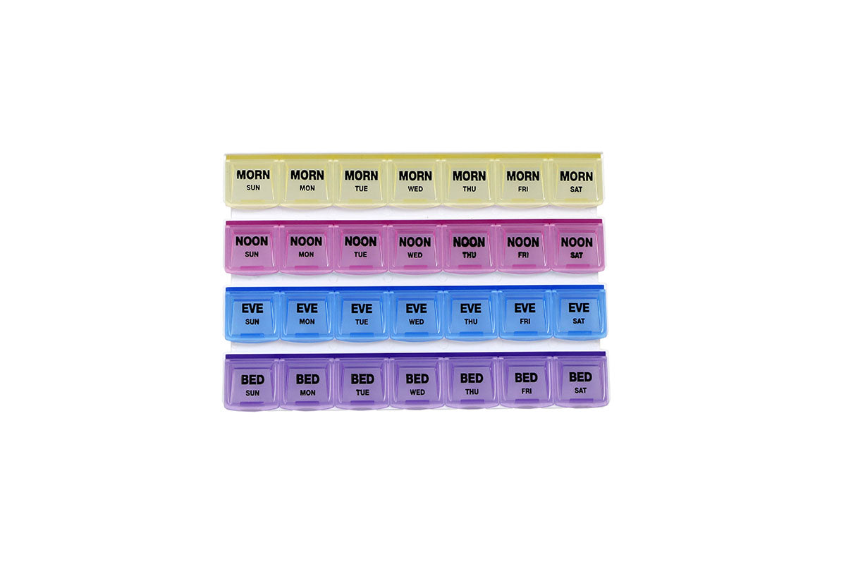 Weekly AM/PM Push Button Pill Planner