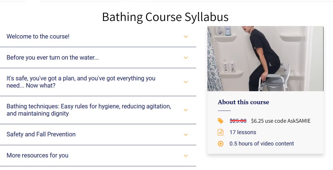 Video Training: ADLs for the Family Caregiver - Bathing