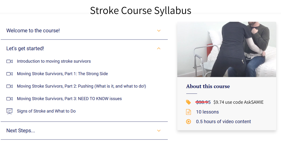 Video Training: Transferring Folks with Stroke