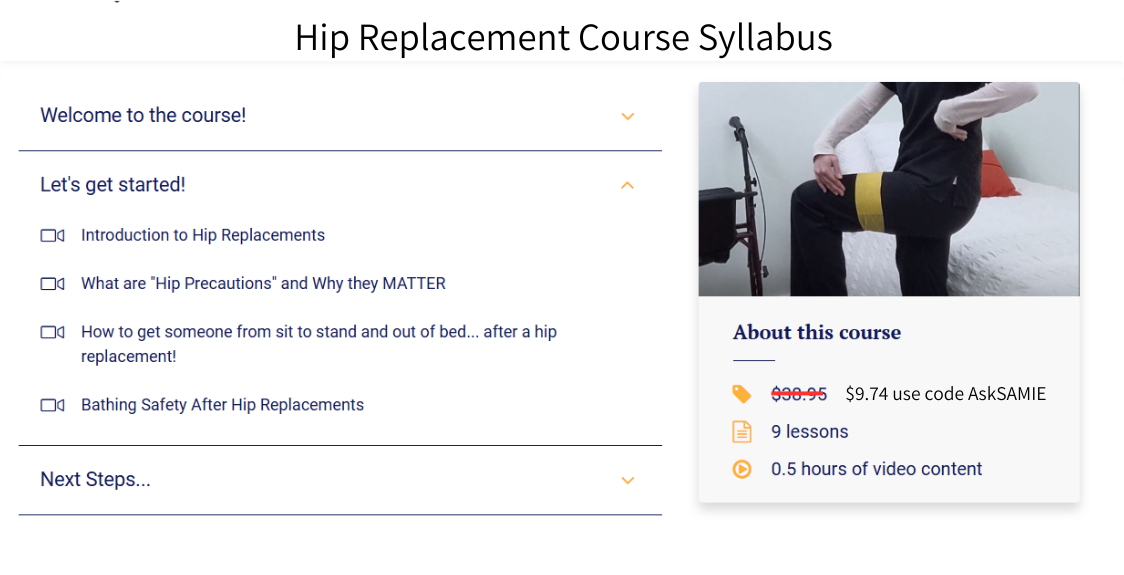 Video Training: Moving People with Hip Replacements