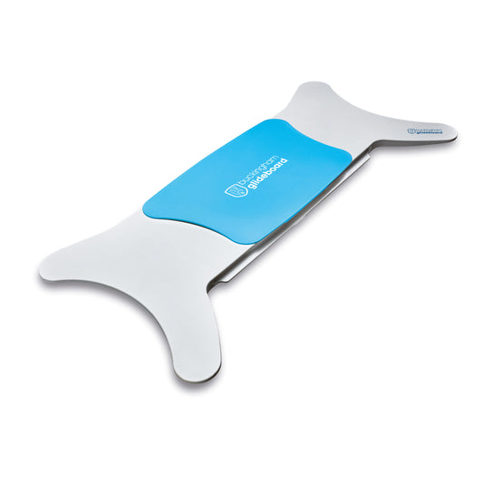 Buckingham Glideboard Transfer Board
in White with blue seat from AskSAMIE