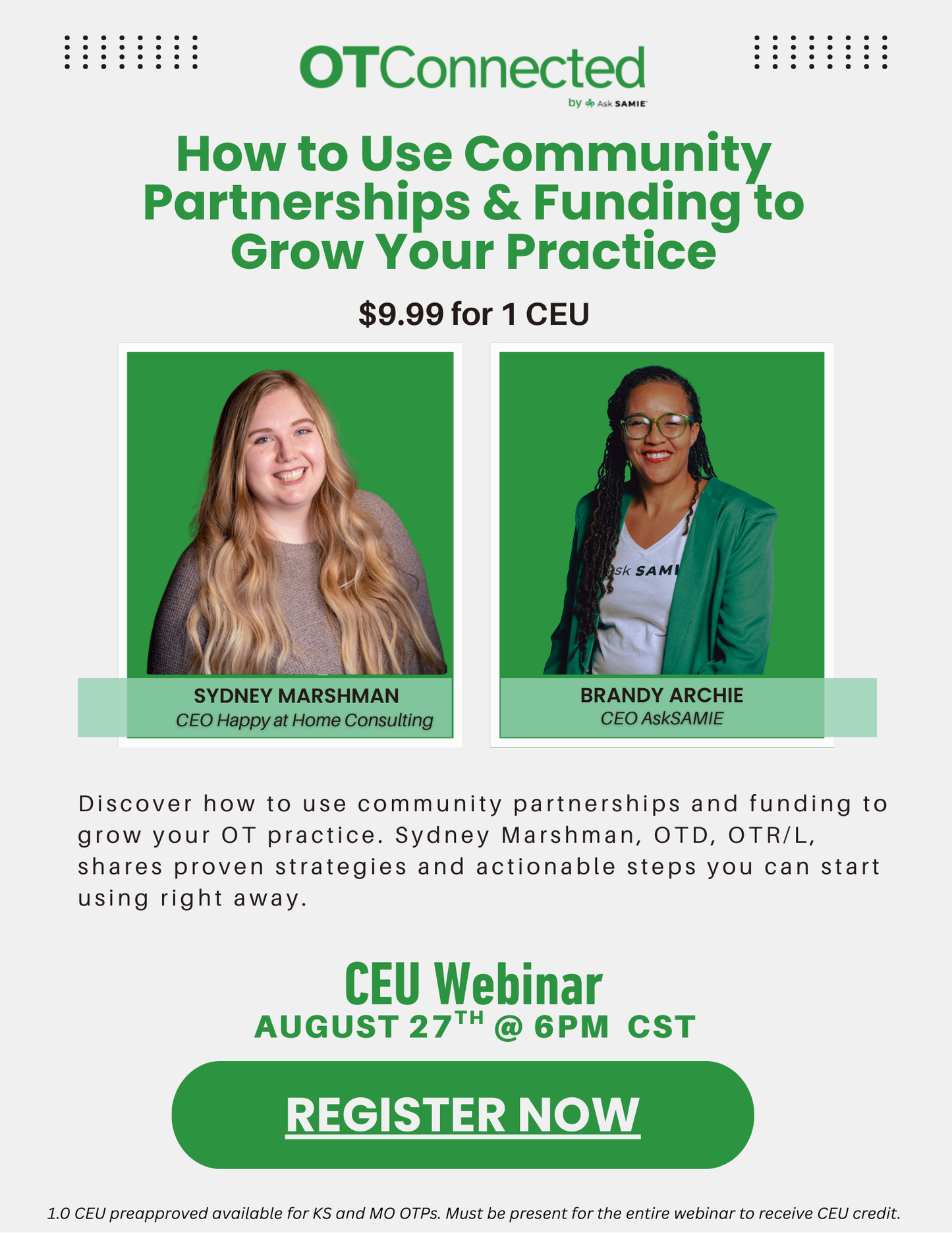 How to Use Community Partnerships & Funding to Grow Your Practice | CEU