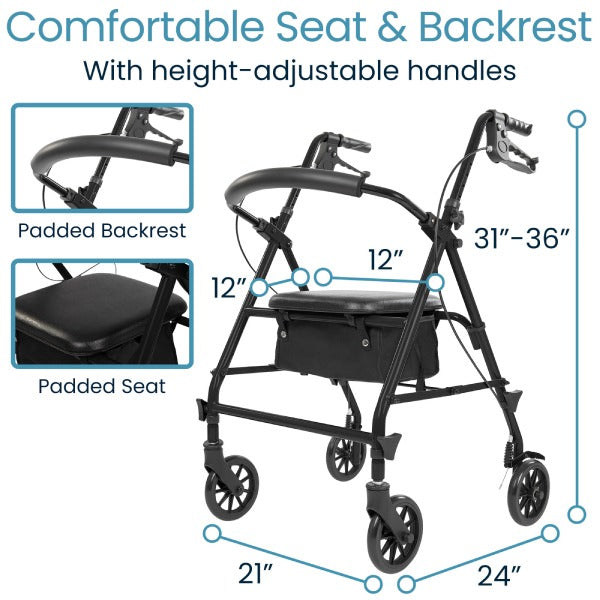 Rollator with 6" Wheels