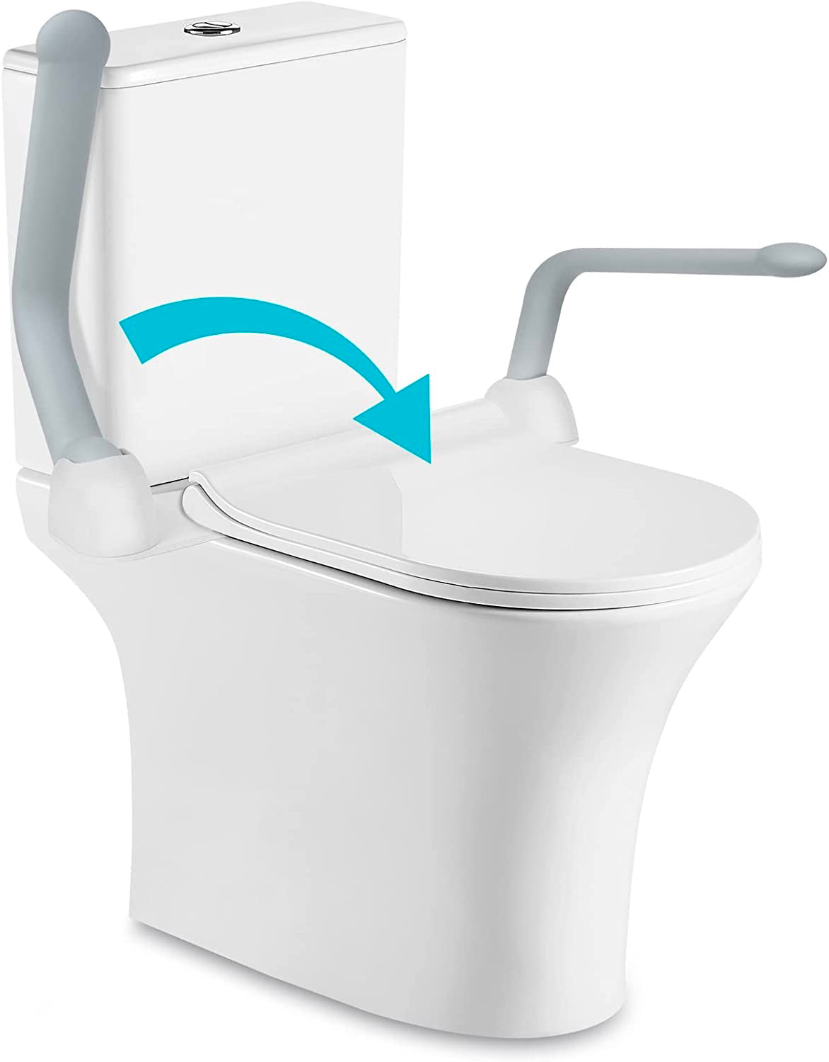 flip up toilet rails on toilet