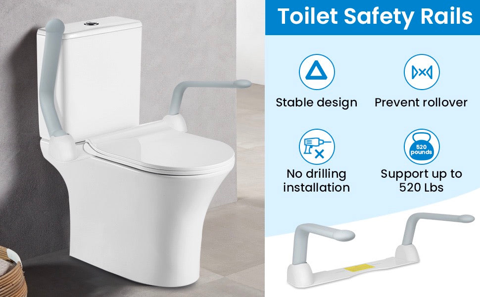 toilet rails on toilet