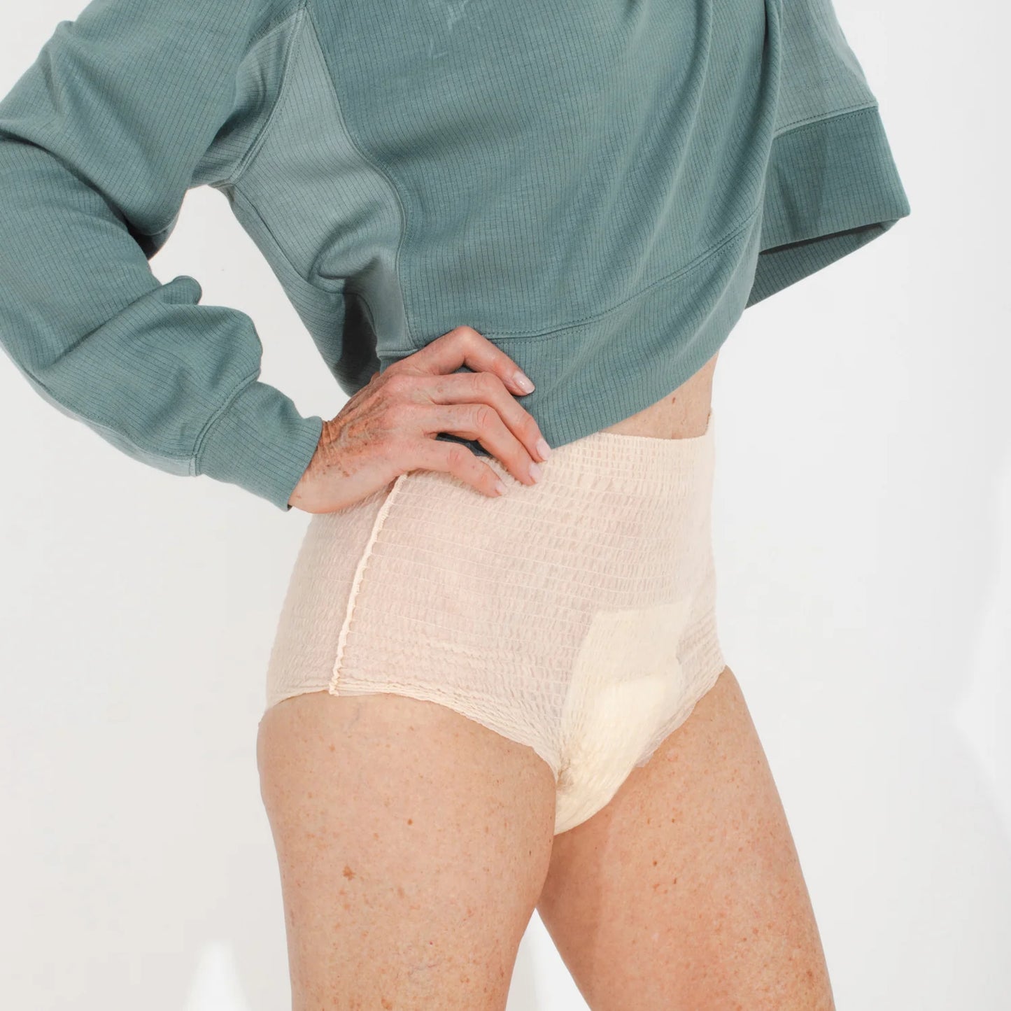 Premium Maximum Plus Underwear for Women | High Absorbency Pull Ups worn by woman from AskSAMIE