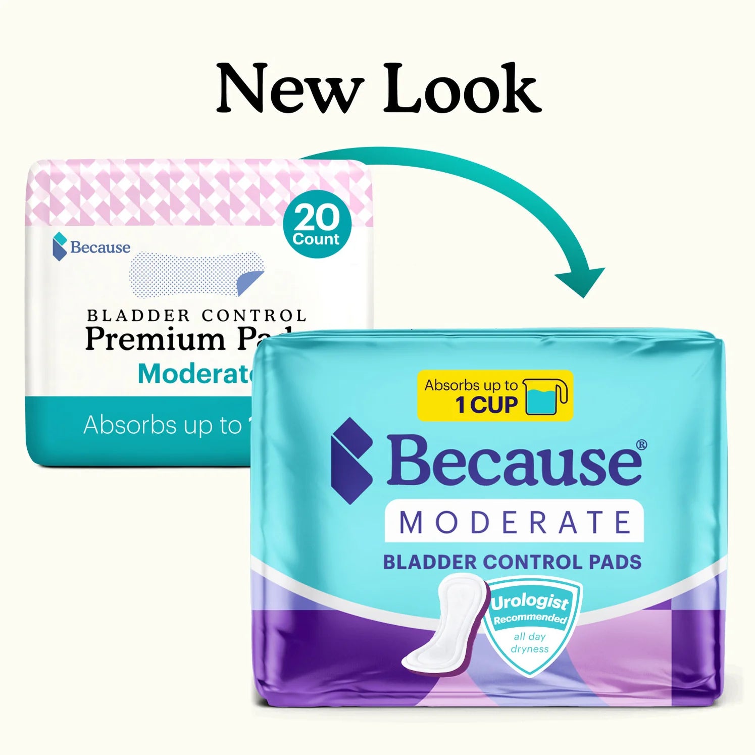 Because Premium Pads for Women | Moderate from old to new packaging from AskSAMIE