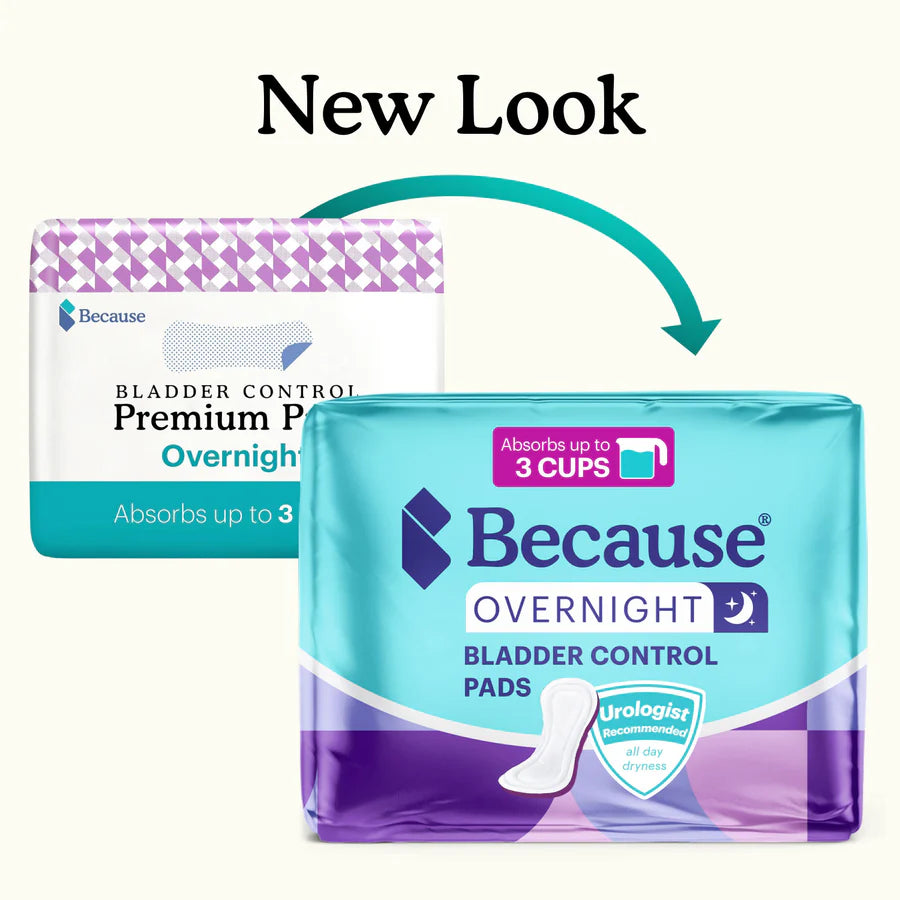 Because Premium Pads for Women | Overnight from old to new packaging from AskSAMIE