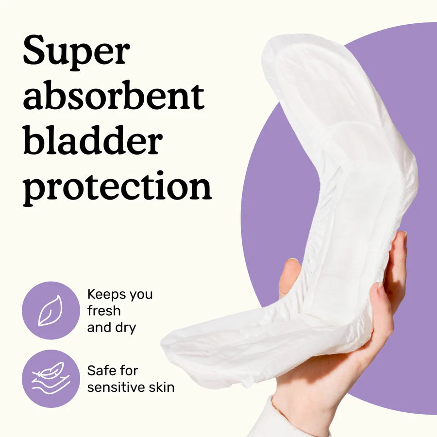Because Premium Pads for Women | Overnight held in hand with features explained as super absorbent bladder protection