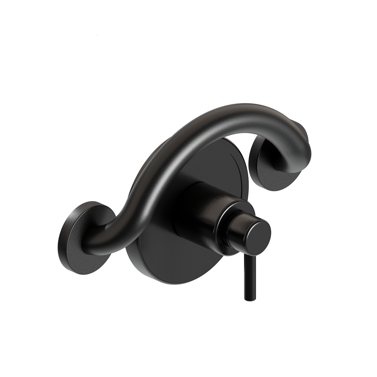 crescent grab bar black