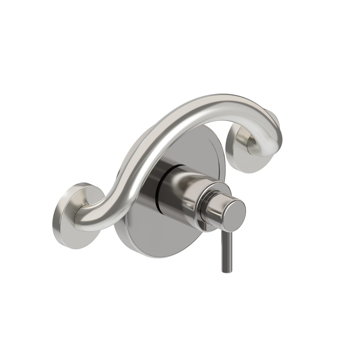 crescent grab bar brushed