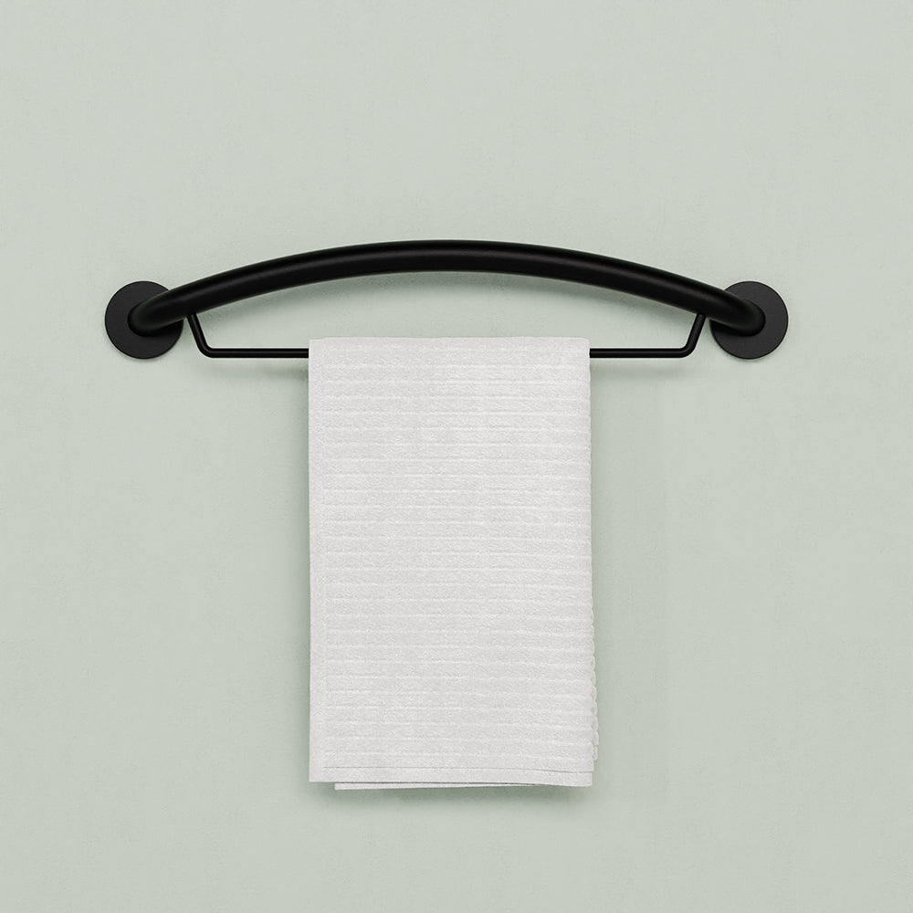 Towel Grab Bar black on wall
