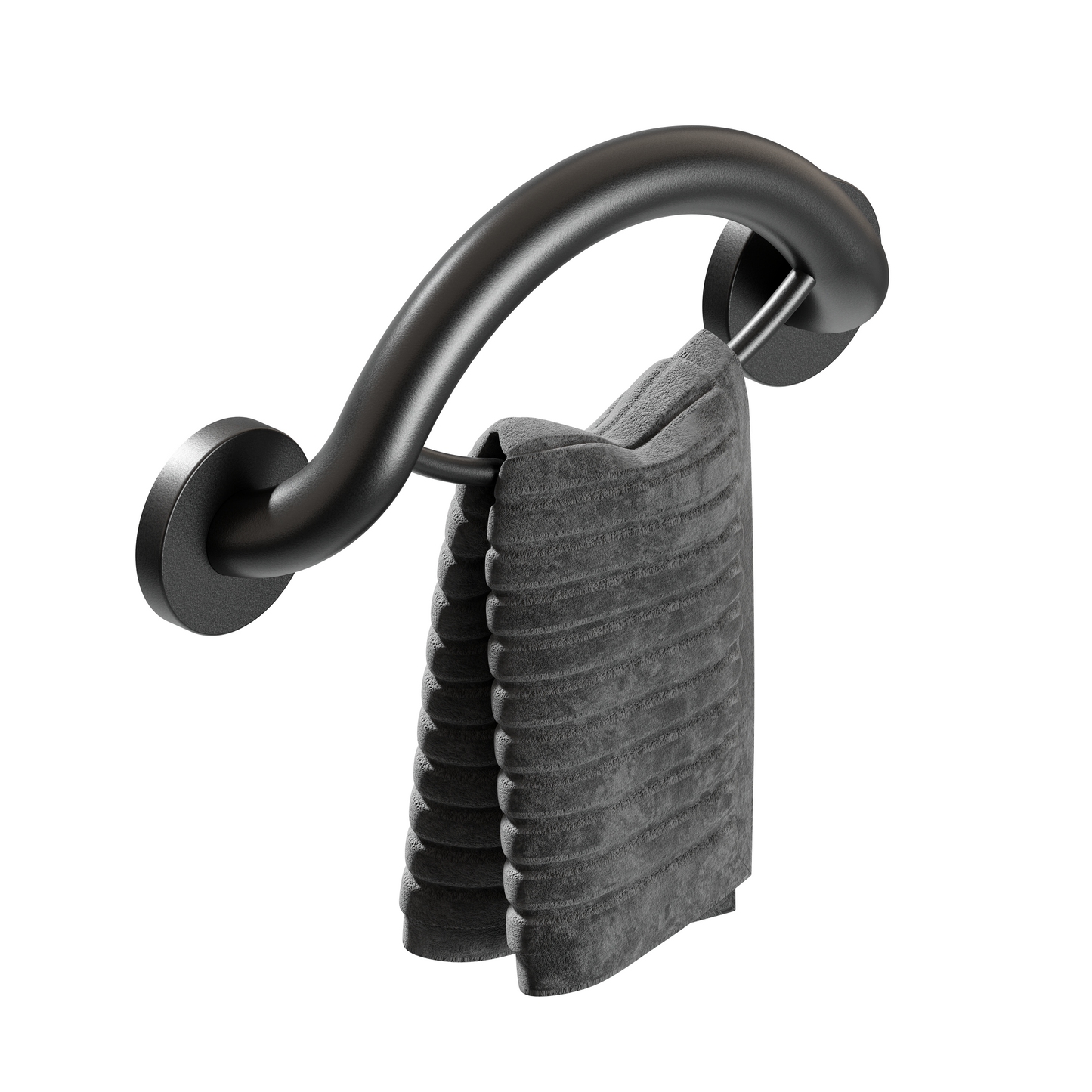 Towel Ring Grab Bar black