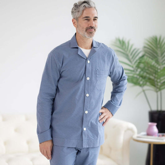 Adaptive Pajama Top for Men | Magnetic Closure | Parkinson's & Arthritis MagnaReady - AskSAMIE: Answers for Accessibility