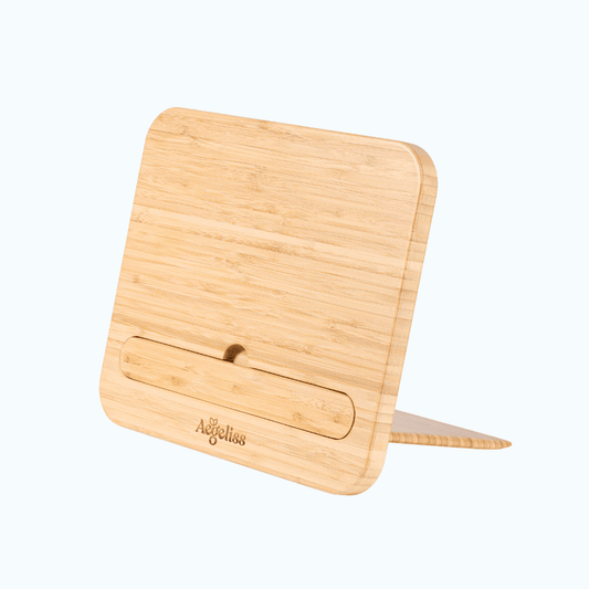 Adjustable Bamboo Stand | Display Stand and Ergonomic Tool Aegeliss - AskSAMIE: Answers for Accessibility
