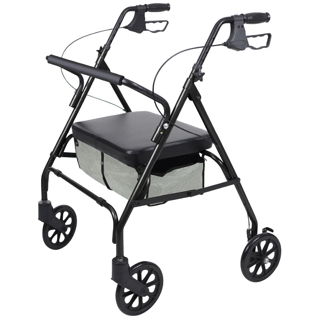 black bariatric rollator walker