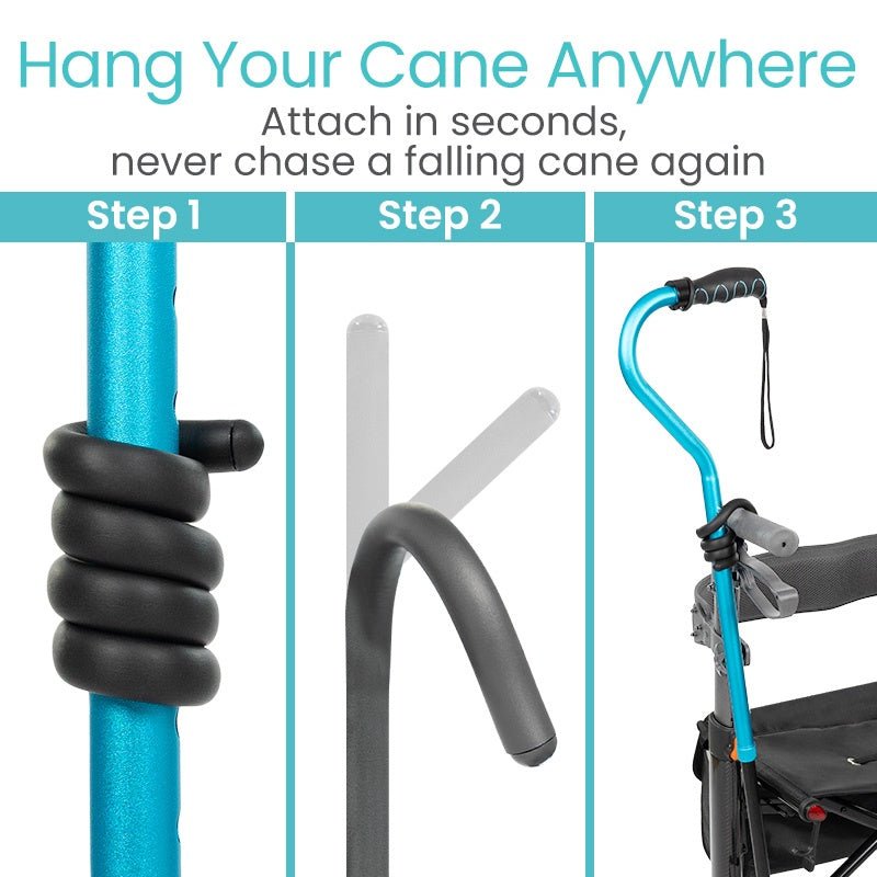 Cane Holder for Scooter or Walker Vive Health - AskSAMIE: Answers for Accessibility