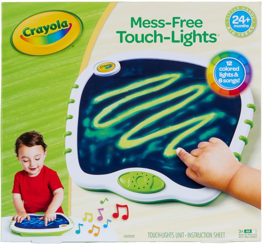 Crayola Toddler Touch Lights with 12 color lights and 6 songs from AskSAMIE