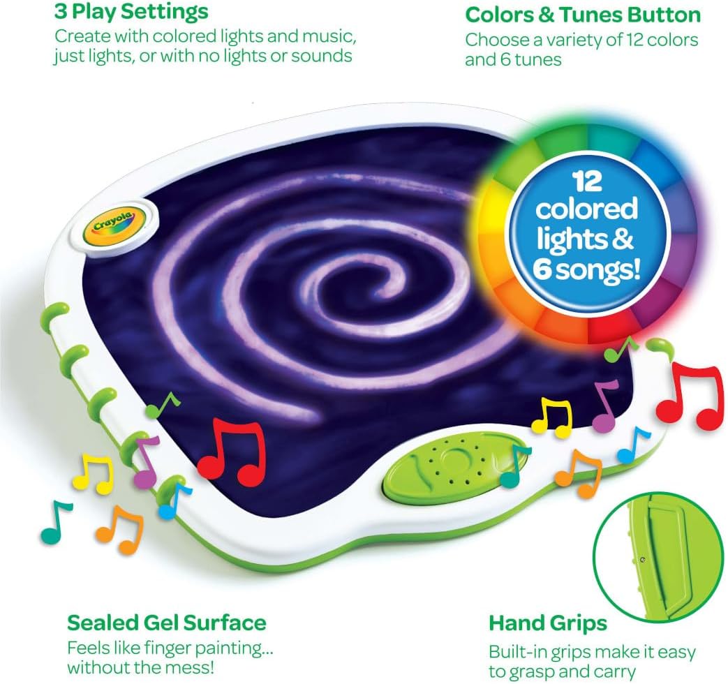 Crayola Toddler Touch Lights features and settings from AskSAMIE