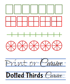 LegiLiner LegiCube Self-Inking Teacher Stamp - Math and Handwriting Lines Multi-Roller Stamp