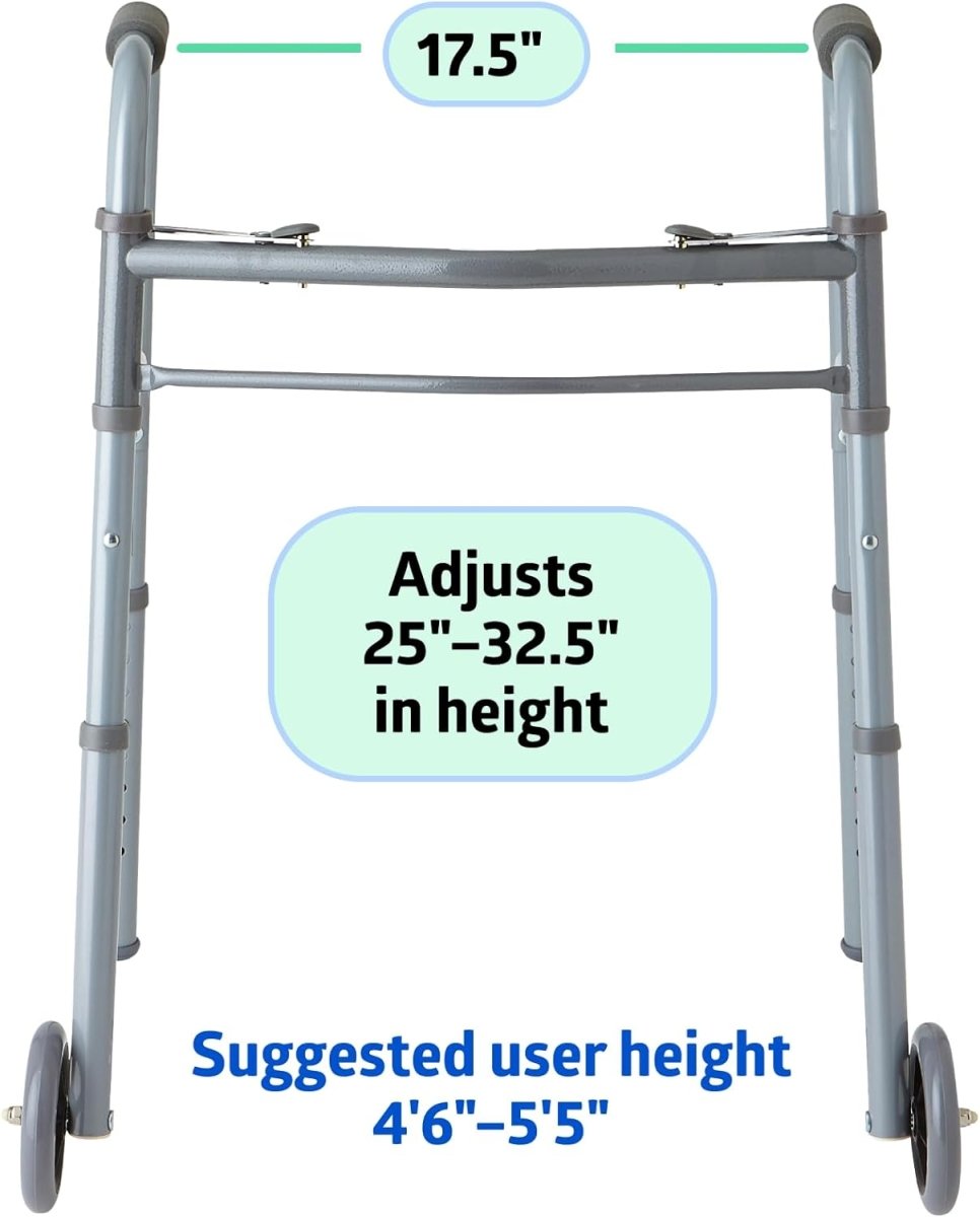 Folding Front Wheeled Walker Vive Health - AskSAMIE: Answers for Accessibility