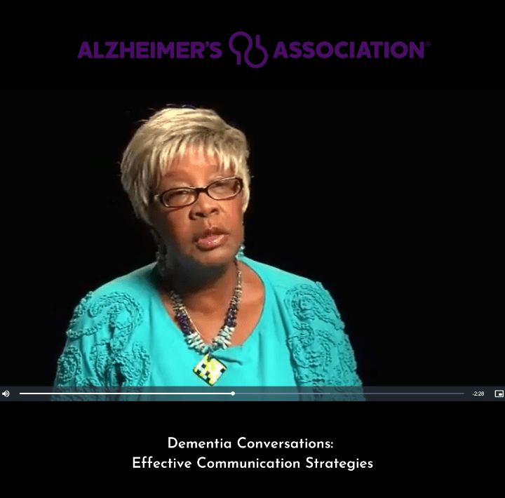 Free Video Training: Effective Communication Strategies Alzheimer's Association - AskSAMIE: Answers for Accessibility