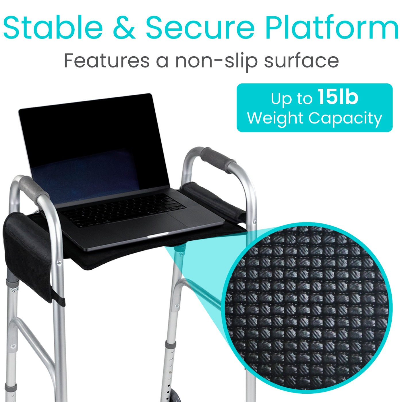 Walker Tray With Pockets with weight capacity of 15lb from AskSAMIE