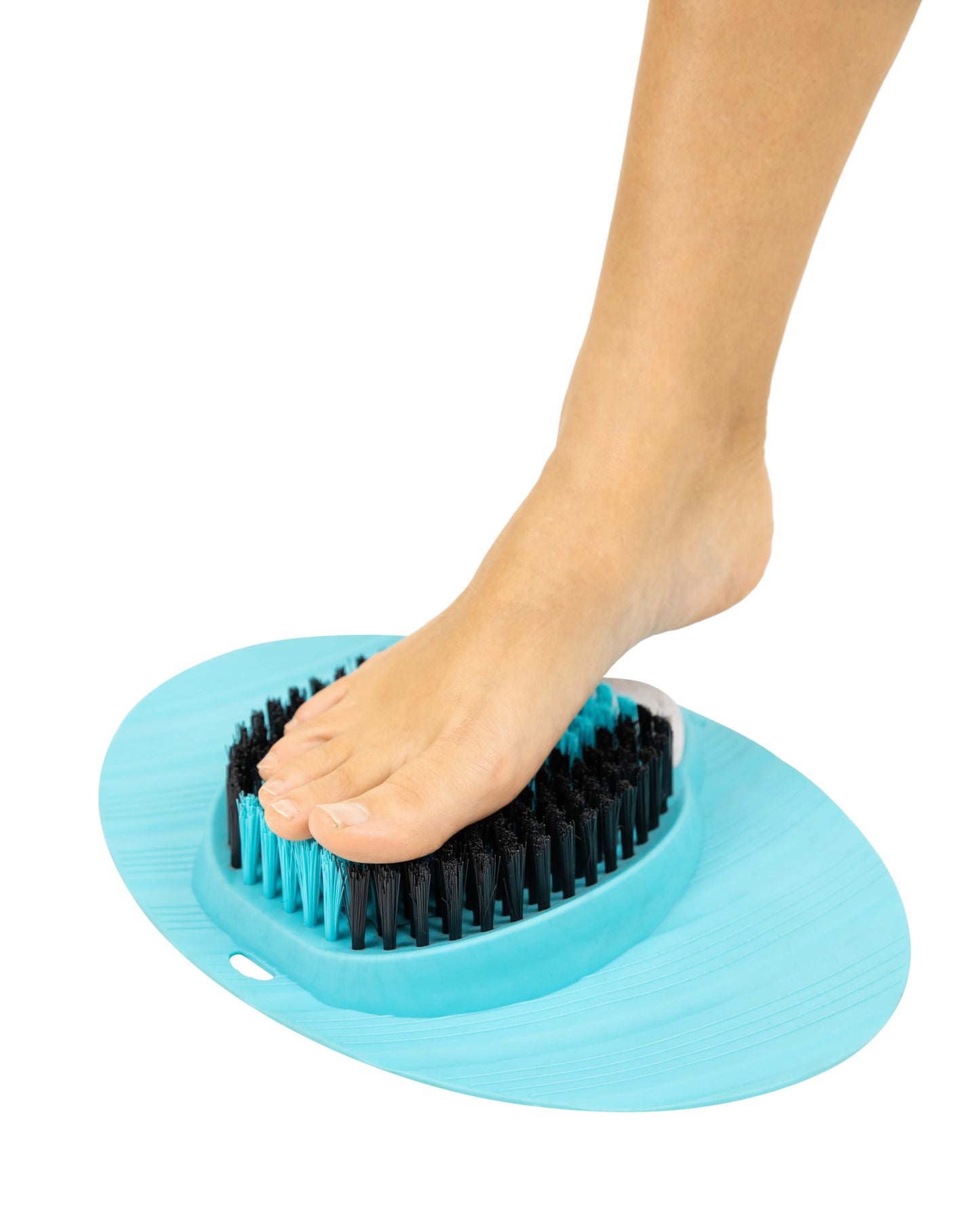Foot Scrubber in use with foot from AskSAMIE