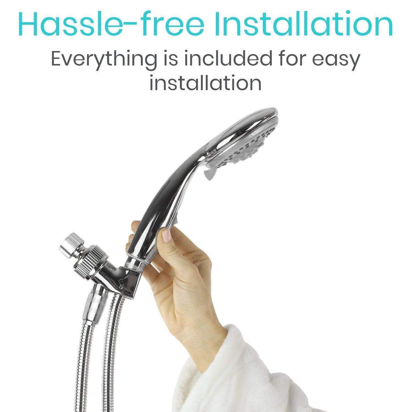 easy installation for handheld shower head with flex hose from AskSAMIE