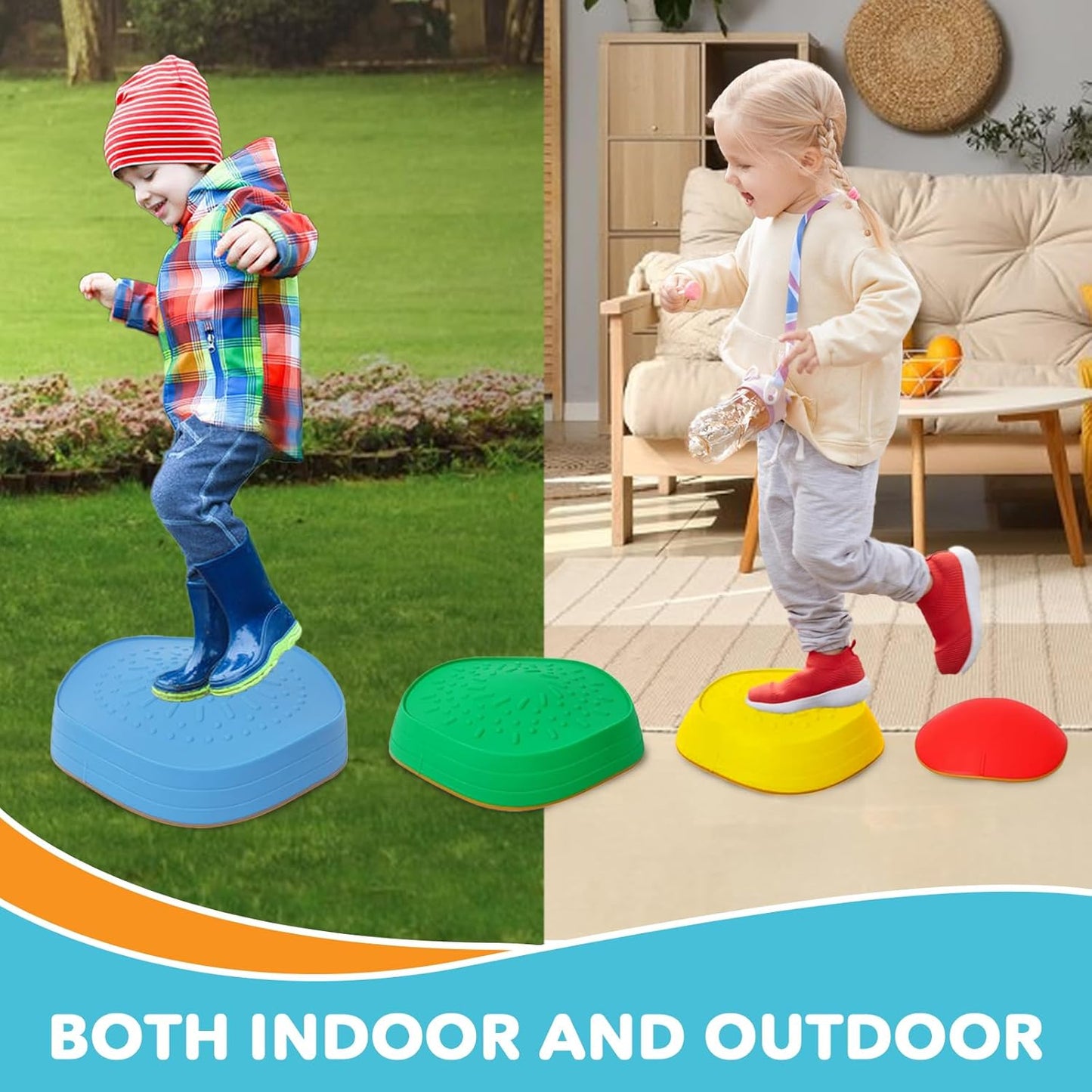 Stepping Stones for Kids can be used indoor and outdoor play from AskSAMIE