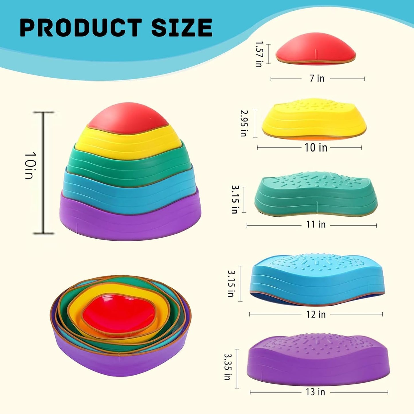 Stepping Stones for Kids dimensions from AskSAMIE