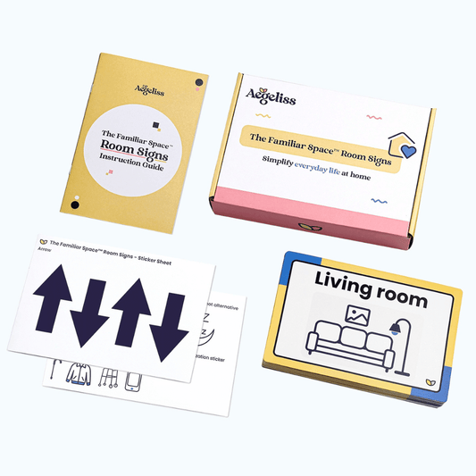 The Familiar Space Room Signs | Memory Support and Visual Support Aegeliss - AskSAMIE: Answers for Accessibility