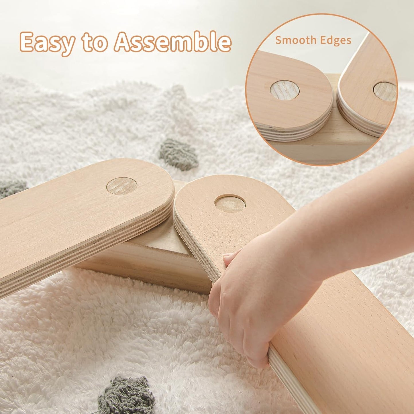 Balance Beam Wooden Stepping stones connectors for assembly from AskSAMIE