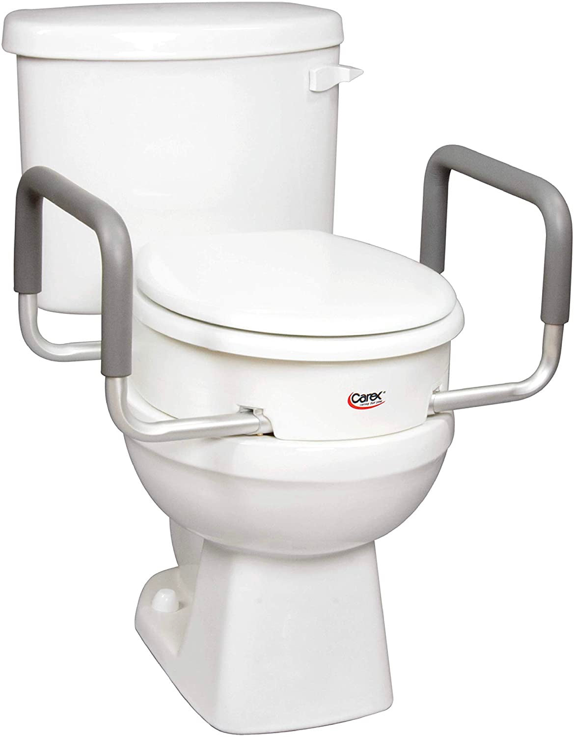 Bolted Toilet Seat Riser with Arms by AskSAMIE