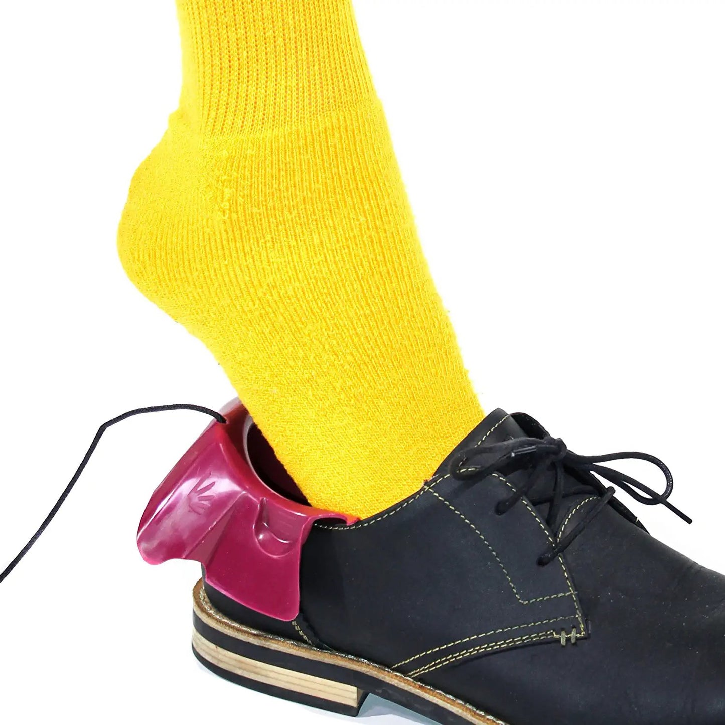 foot in shoe with foot funel