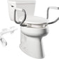 elevated toilet seat with bidet and handles