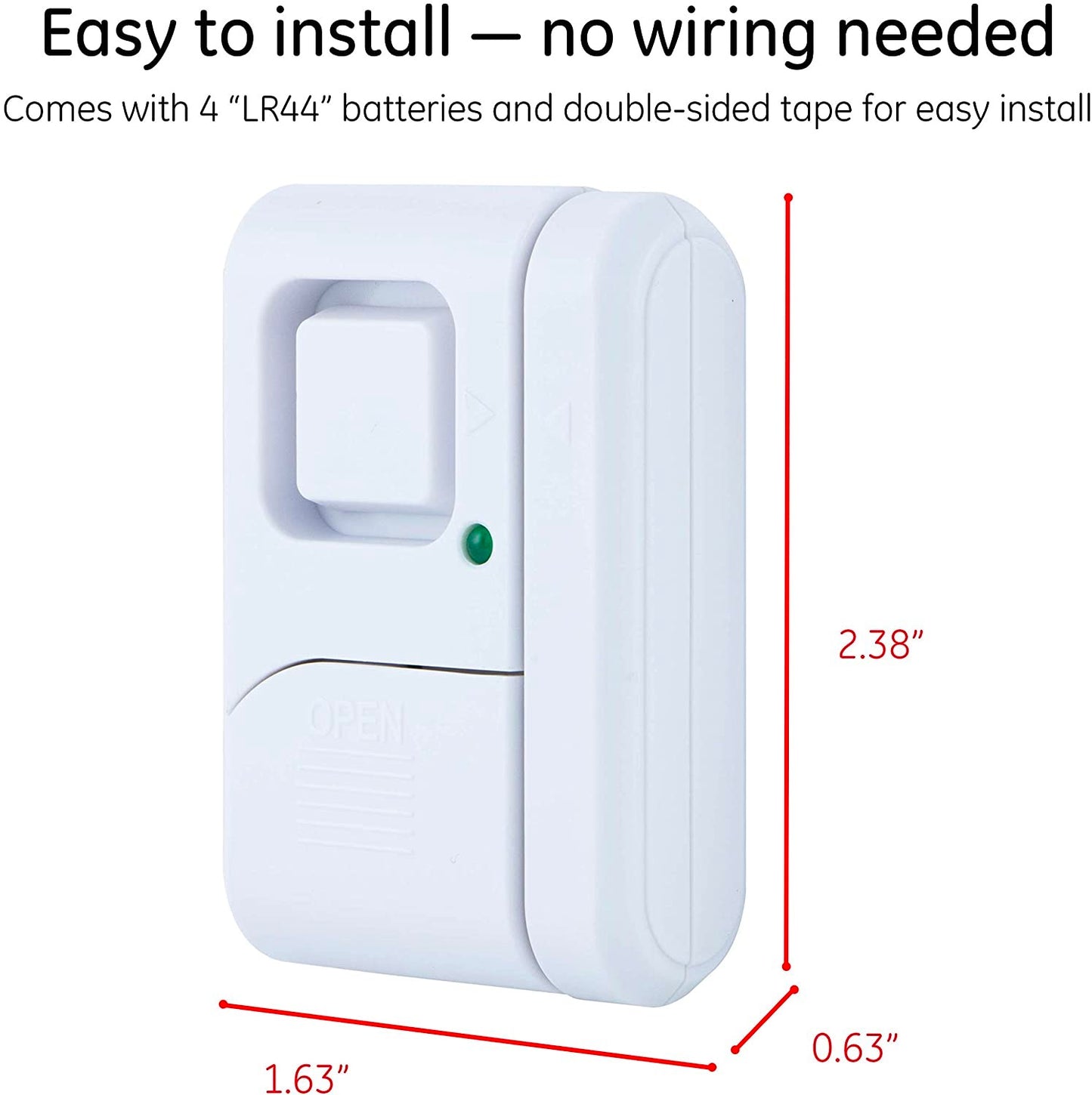 dimensions of door/window chime