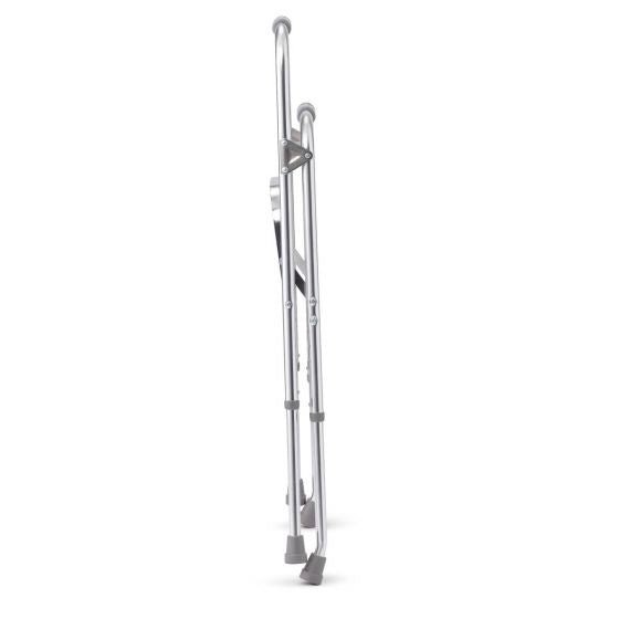 Bariatric hemi walker folded flat for storage and transport