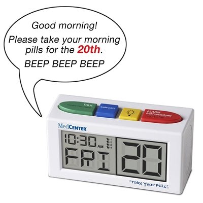 Talking Medicine Alarm Clock MedCenter Systems - AskSAMIE: Answers for Accessibility