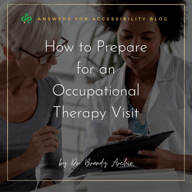 How to Prepare for an Occupational Therapy Visit