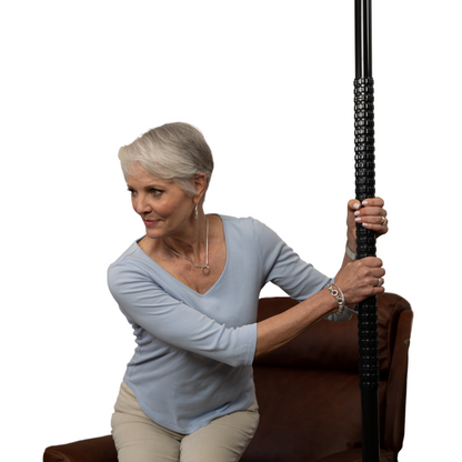 woman using titan transfer pole