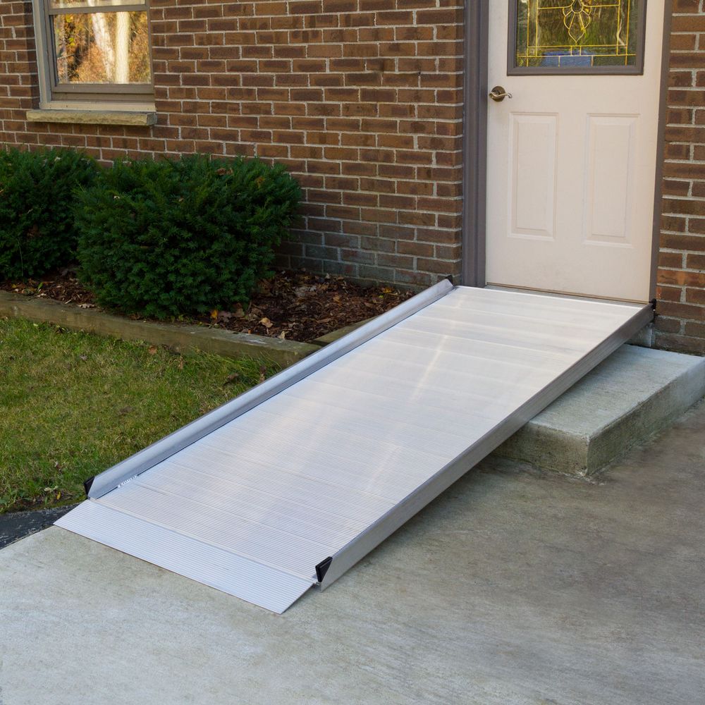 10' Wheelchair Access Ramp installed on steps in front of doorway