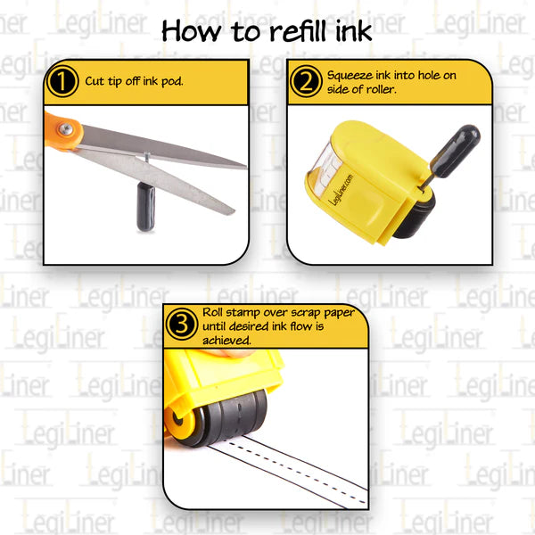 LegiLiner Self-Inking Teacher Stamp-1/2-inch Dashed Handwriting Line